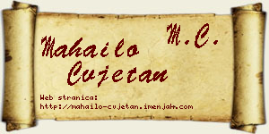 Mahailo Cvjetan vizit kartica